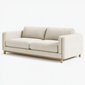 Canapé droit 2 places 180 x 88 x 84 cm en tissu beige style moderne pour salon