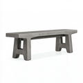 Banc de jardin 180 x 40 x 45 cm en béton gris style industriel