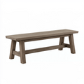 Banc 180 x 35 x 45 cm en bois brun style rustique avec traverse de renfort