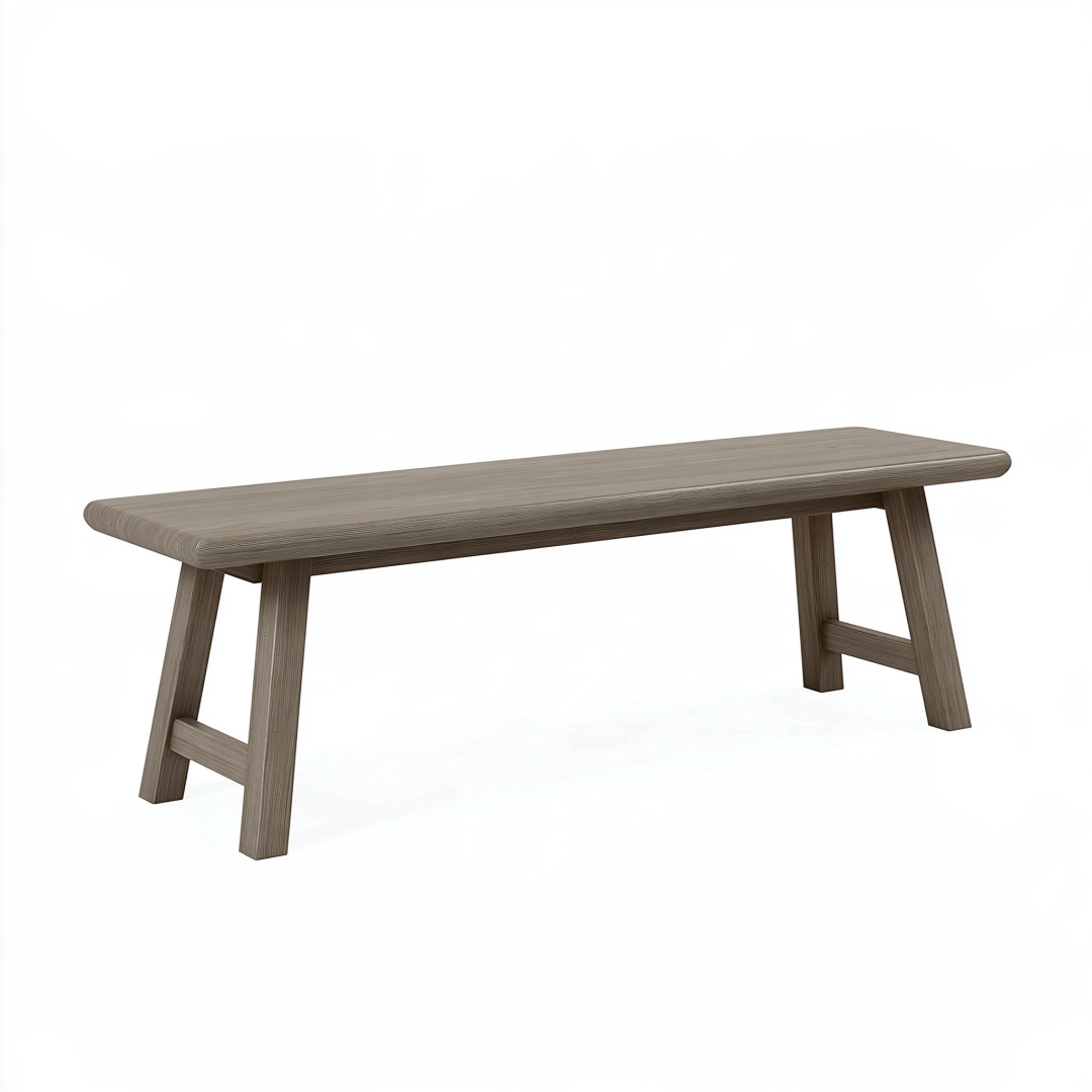 Banc 120 x 35 x 45 cm en bois taupe style contemporain